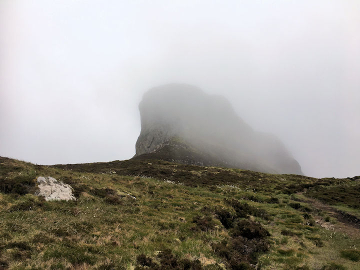 An Sgurr holding the clouds, Photo by Andy Burton