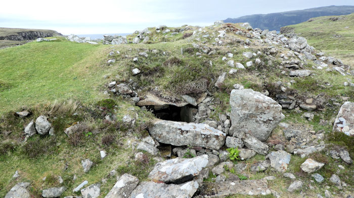 Chambered cairn on N edge of loch na h-Afrde. Photo by Mike Goodyer