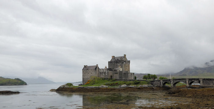 Eilean Donan Castle in the gloom. Photo by Mike Goodyer