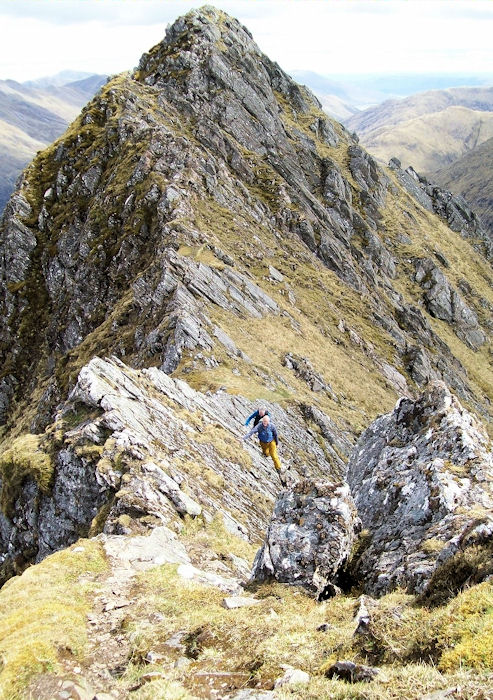 On the lower part of the ridge. Photo by Mike Goodyer