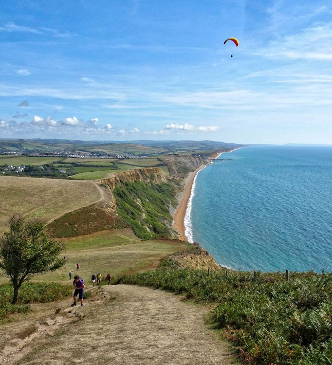 Looking back to Bridport before coffeee break. Photo by Julie Freemantle