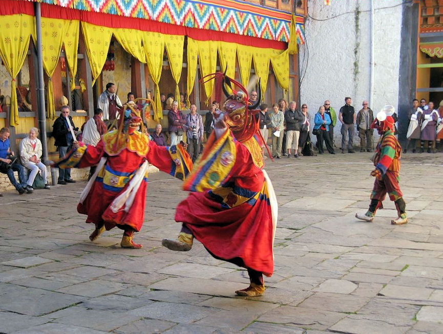 masked dancers
