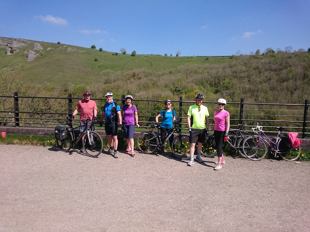 Bikers having a breather at Monsal head, Photo by Andy Burton