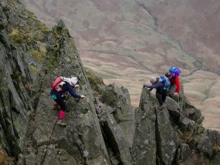 scrambling on Pinnacle Ridge