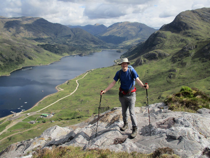 Max on ridge of Sgurr Ghuibh Sachain, Photo by Judy Renshaw