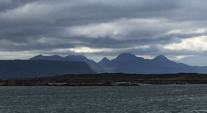 Mountains of Rhum from the mainland, Photo by Andy Burton