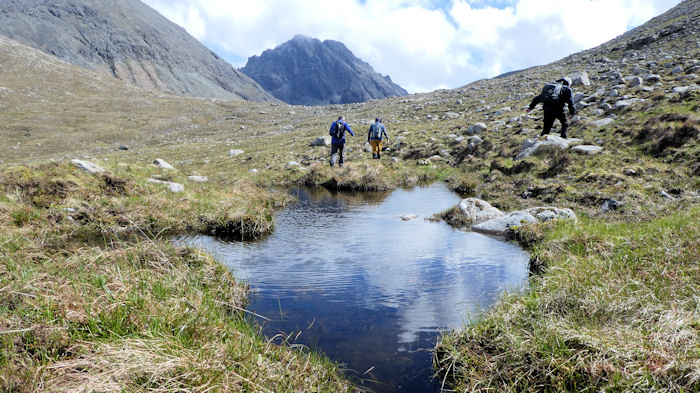 Andy, Ed and Howard at the Bealach na Sgairde. Photo by Mike Goodyer
