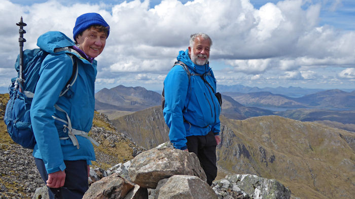 Judy and Mike at the first top. Photo by Ed Bramley