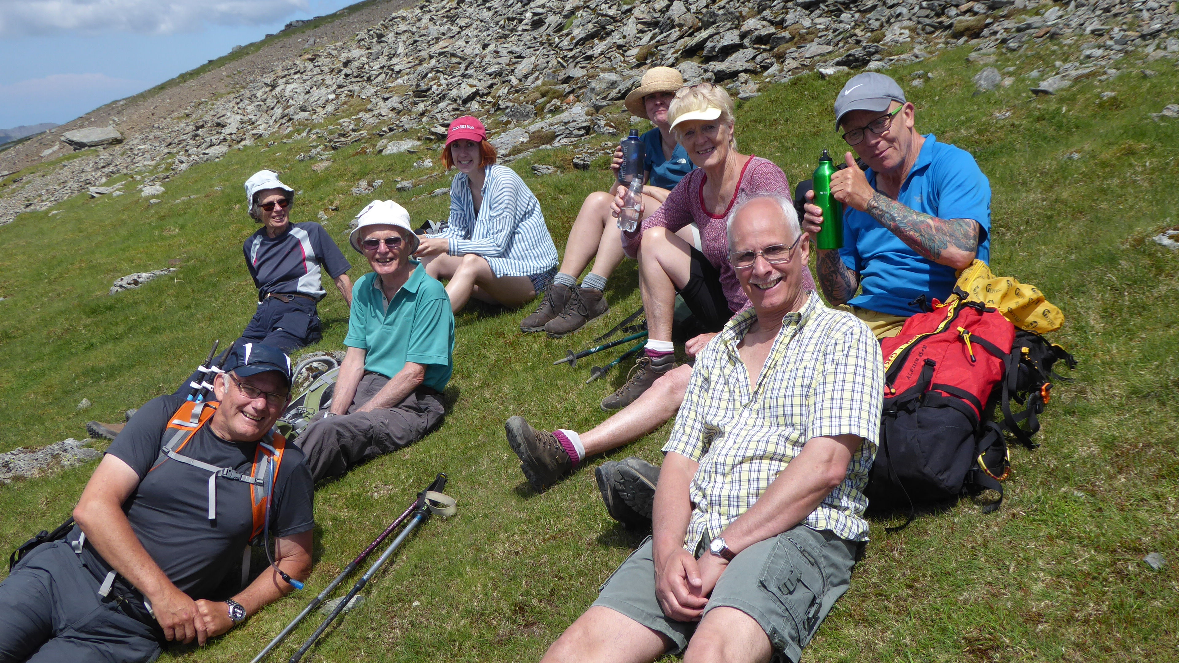 The team taking a break, Photo by Ed Bramley