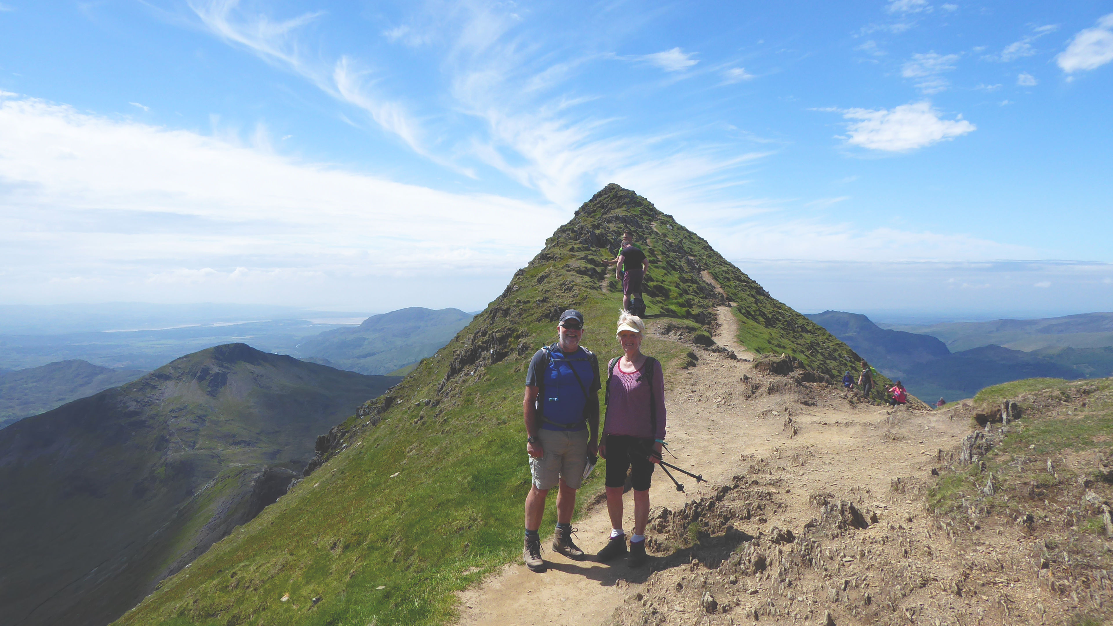 Mike and Heather approaching the top of Snowdon, Photo by Ed Bramley