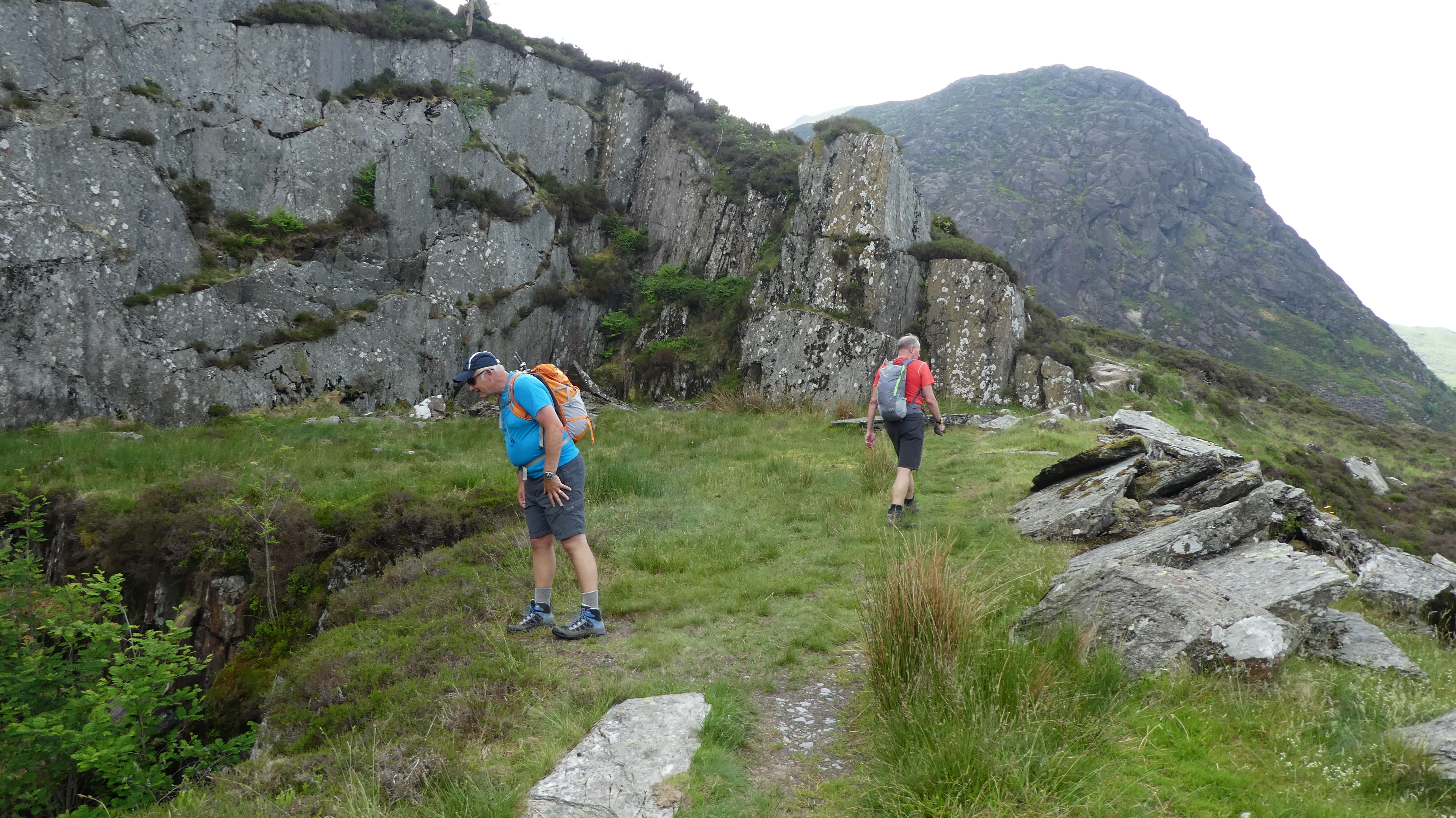 Paul and Ed walking through the quarry on Sunday, Photo by Mike Goodyer
